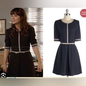 Dear Creatures Mod Navy Blue Minidress — XS